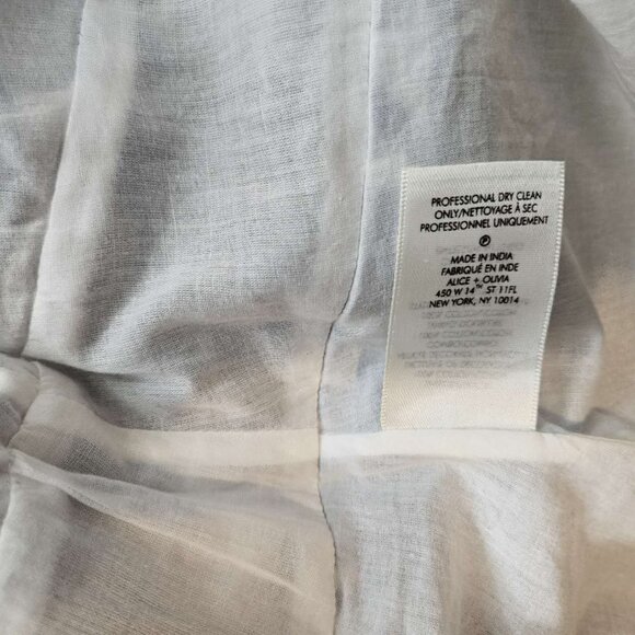 NEW Alice + Olivia Loryn Cotton Embroidered Mini Dress Size 12 #1534 - Picture 11 of 11